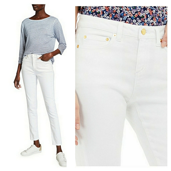 Michael Kors White Skinny Ankle Jeans 6 - Picture 1 of 8
